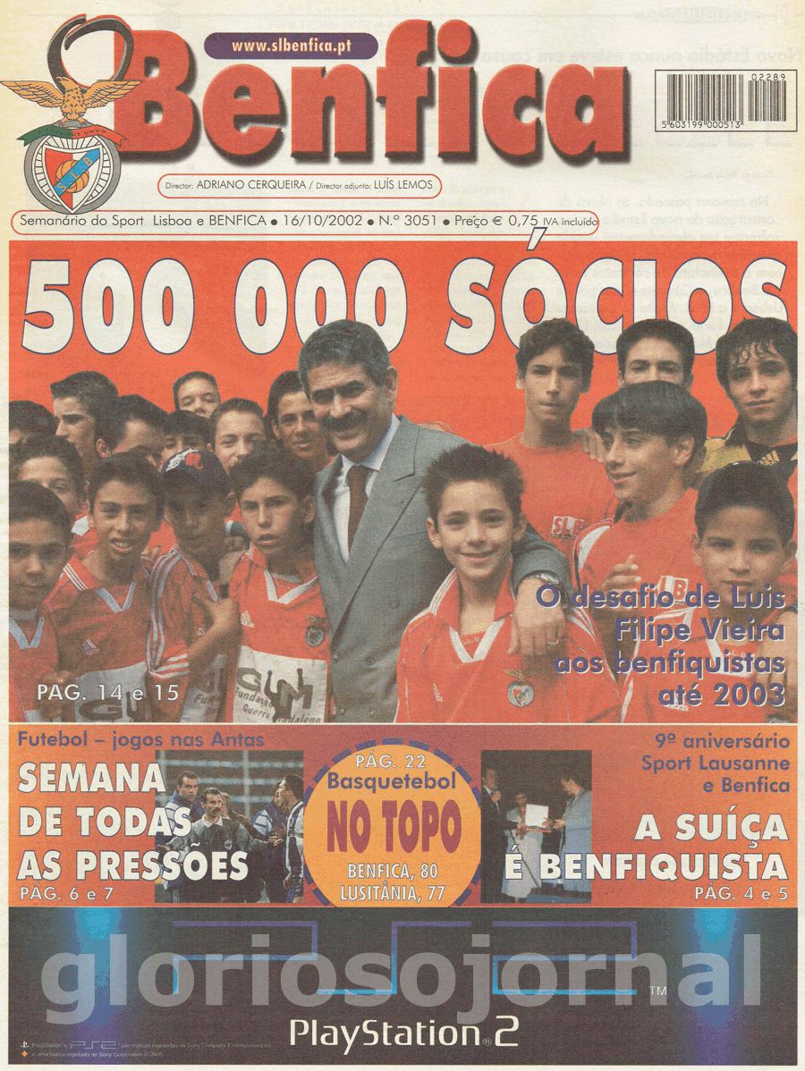 jornal o benfica 3051 2002-10-16